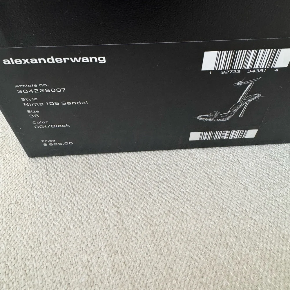 Alexander Wang Black and Silver Embellished Sandals - Picture 3 of 10